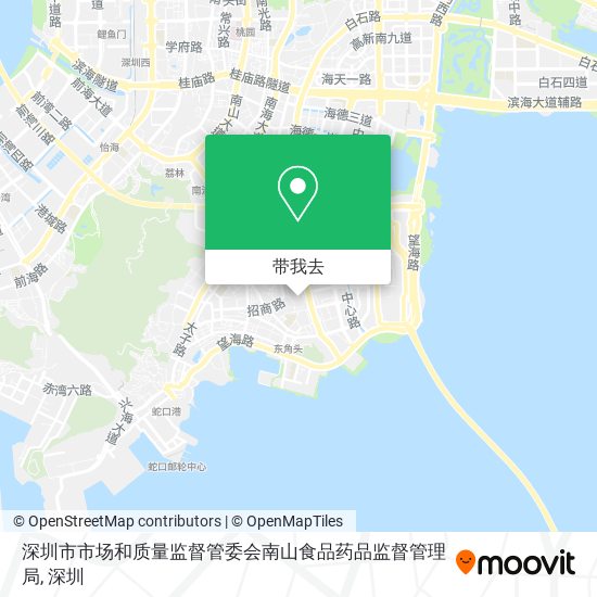 深圳市市场和质量监督管委会南山食品药品监督管理局地图