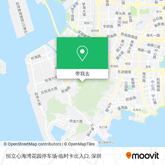 恒立心海湾花园停车场-临时卡出入口地图