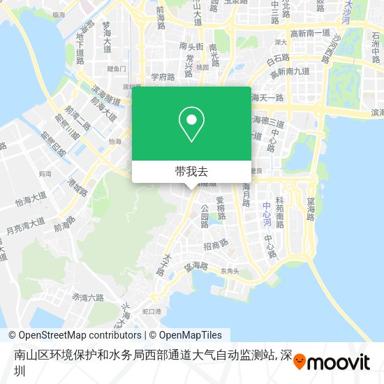 南山区环境保护和水务局西部通道大气自动监测站地图