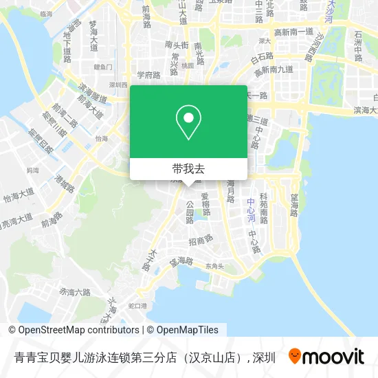 青青宝贝婴儿游泳连锁第三分店（汉京山店）地图
