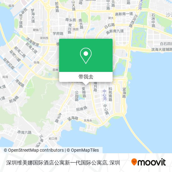 深圳维美娜国际酒店公寓新一代国际公寓店地图