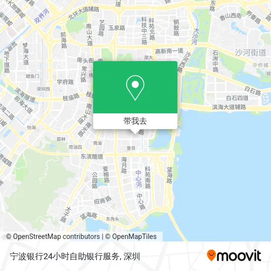 宁波银行24小时自助银行服务地图