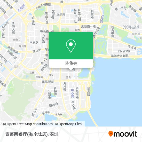 青蓬西餐厅(海岸城店)地图