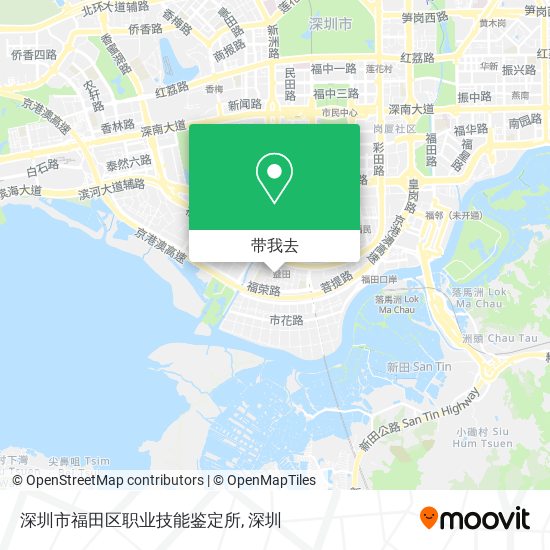 深圳市福田区职业技能鉴定所地图