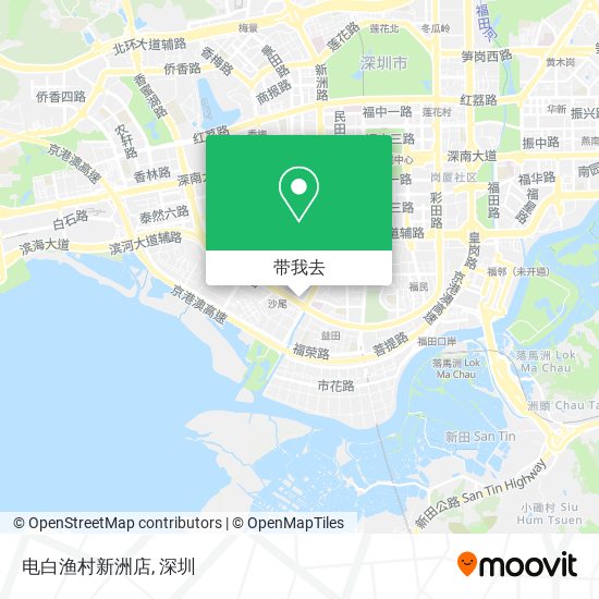 电白渔村新洲店地图