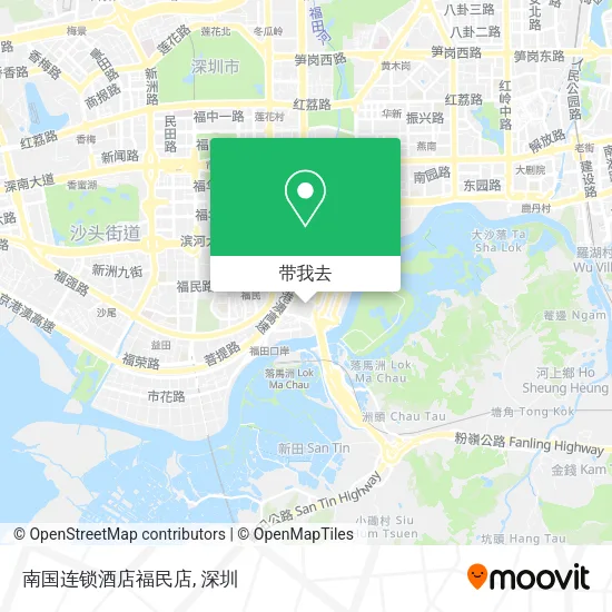 南国连锁酒店福民店地图