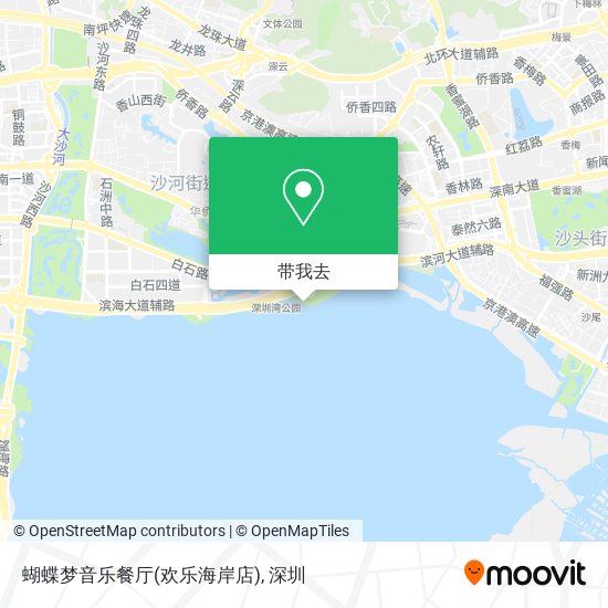 蝴蝶梦音乐餐厅(欢乐海岸店)地图