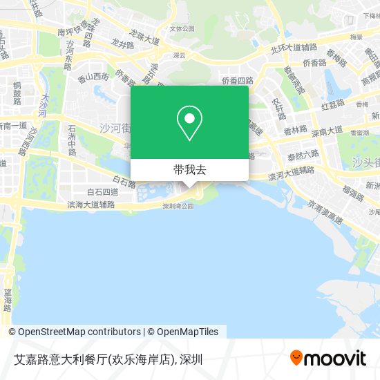 艾嘉路意大利餐厅(欢乐海岸店)地图