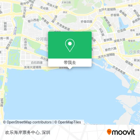 欢乐海岸票务中心地图