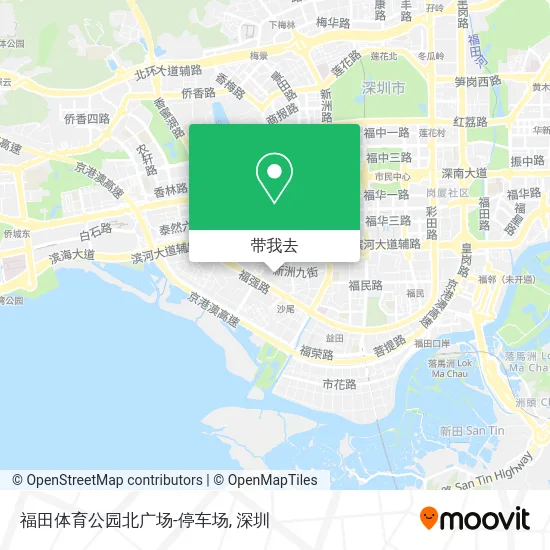 福田体育公园北广场-停车场地图
