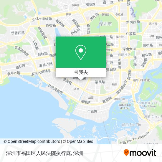 深圳市福田区人民法院执行庭地图
