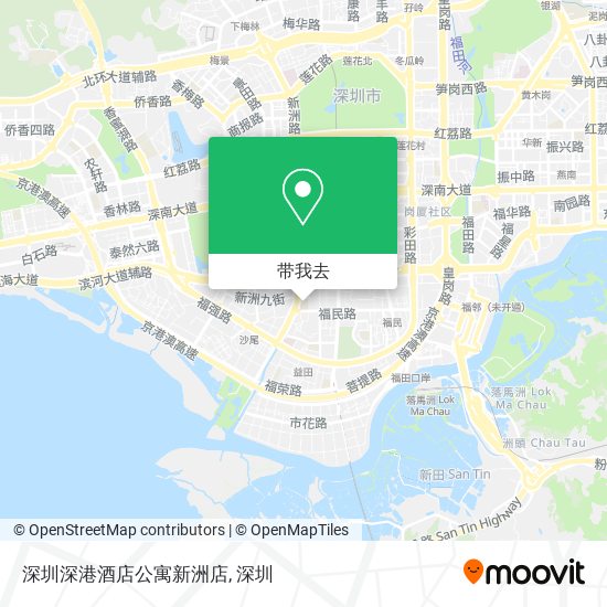 深圳深港酒店公寓新洲店地图