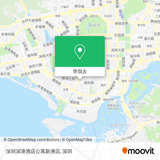 深圳深港酒店公寓新洲店地图
