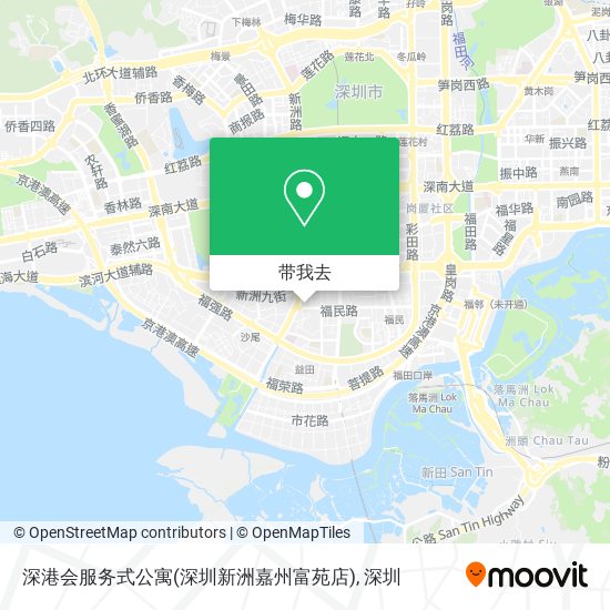 深港会服务式公寓(深圳新洲嘉州富苑店)地图