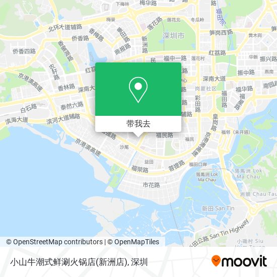 小山牛潮式鲜涮火锅店(新洲店)地图