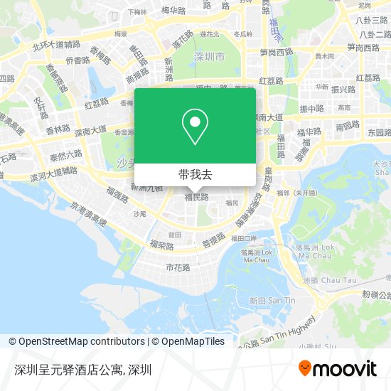 深圳呈元驿酒店公寓地图