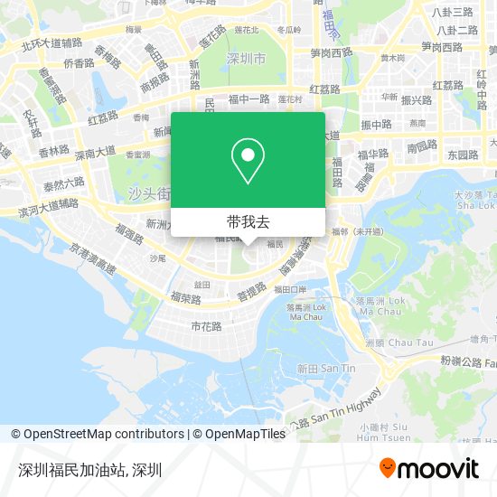 深圳福民加油站地图