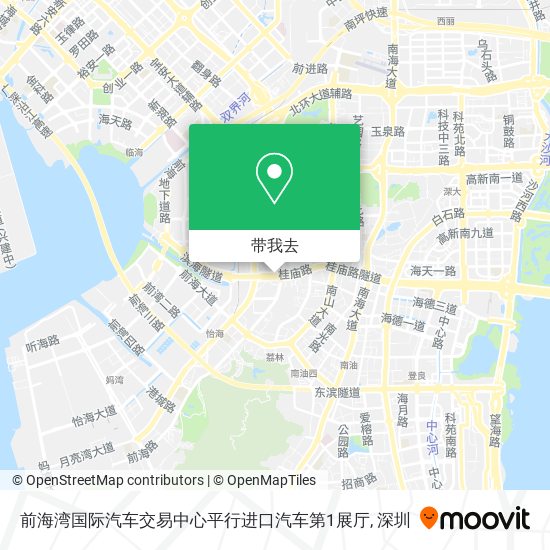 前海湾国际汽车交易中心平行进口汽车第1展厅地图
