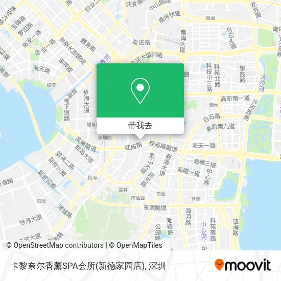 卡黎奈尔香薰SPA会所(新德家园店)地图