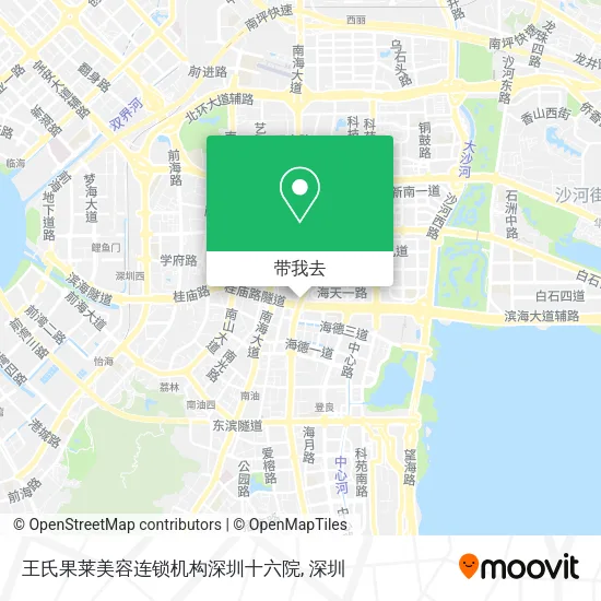 王氏果莱美容连锁机构深圳十六院地图