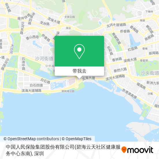 中国人民保险集团股份有限公司(碧海云天社区健康服务中心东南)地图