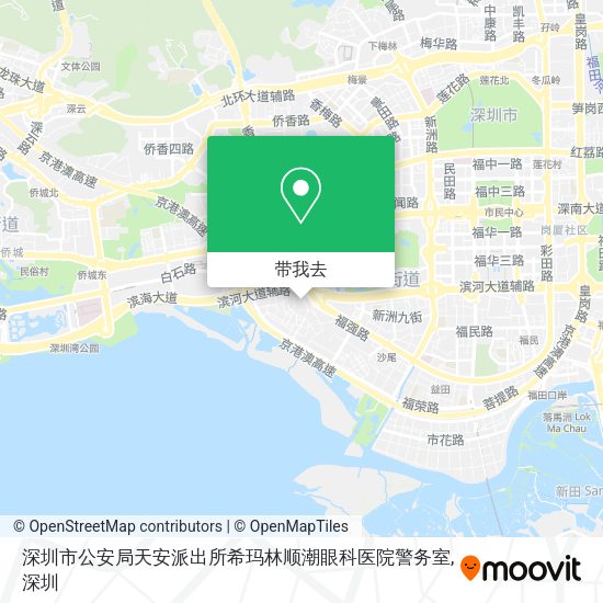 深圳市公安局天安派出所希玛林顺潮眼科医院警务室地图