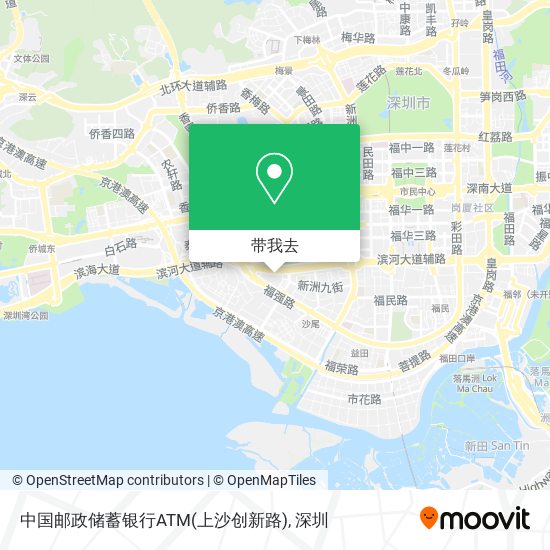 中国邮政储蓄银行ATM(上沙创新路)地图