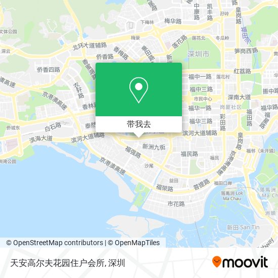 天安高尔夫花园住户会所地图