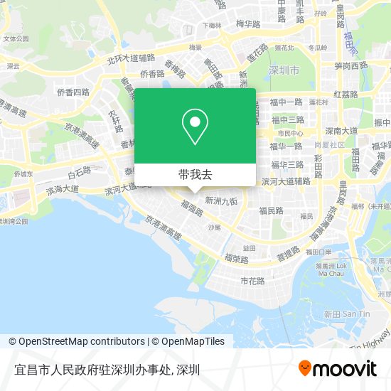 宜昌市人民政府驻深圳办事处地图