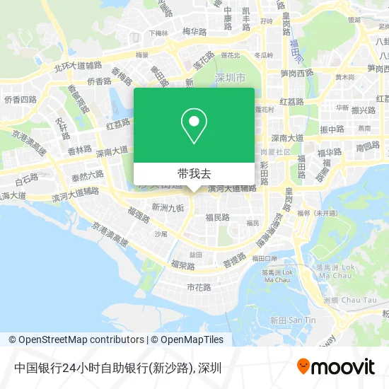 中国银行24小时自助银行(新沙路)地图