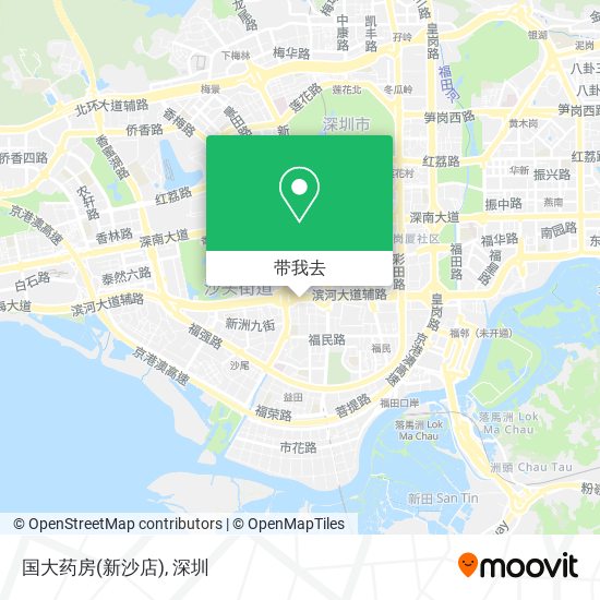 国大药房(新沙店)地图