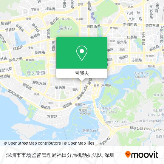 深圳市市场监督管理局福田分局机动执法队地图