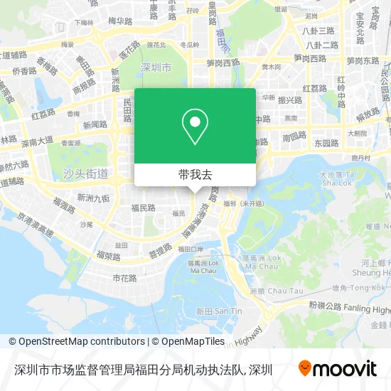 深圳市市场监督管理局福田分局机动执法队地图