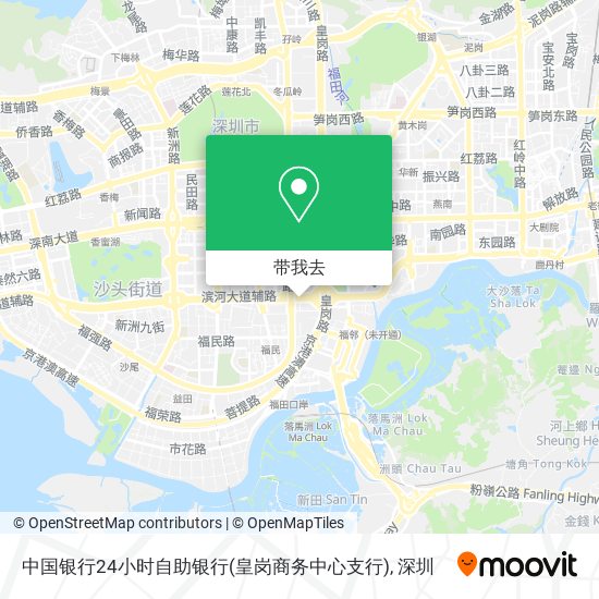 中国银行24小时自助银行(皇岗商务中心支行)地图