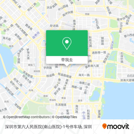 深圳市第六人民医院(南山医院)-1号停车场地图