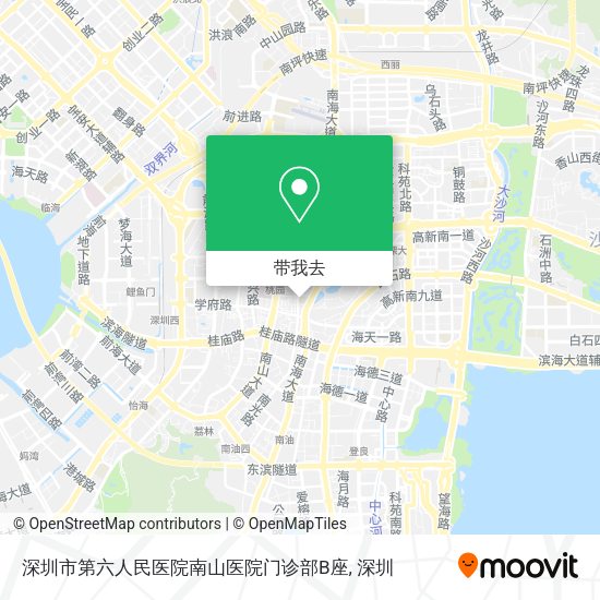 深圳市第六人民医院南山医院门诊部B座地图