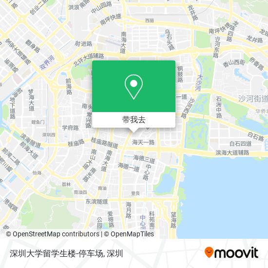 深圳大学留学生楼-停车场地图