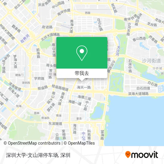 深圳大学-文山湖停车场地图