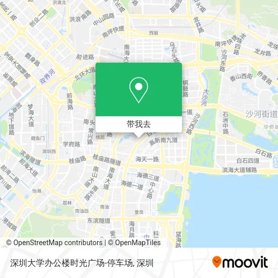 深圳大学办公楼时光广场-停车场地图