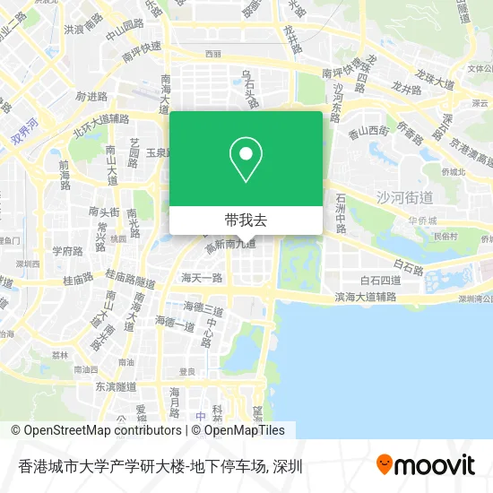 香港城市大学产学研大楼-地下停车场地图