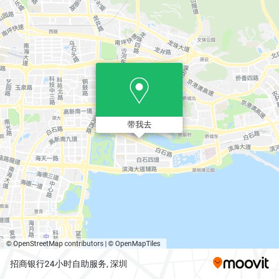 招商银行24小时自助服务地图
