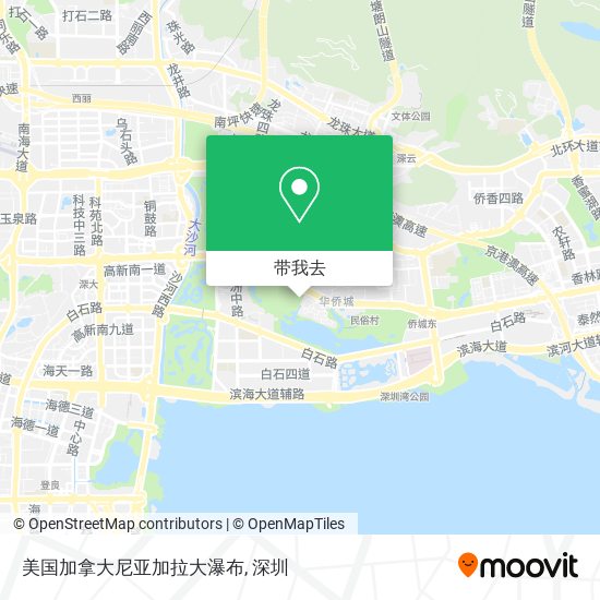 美国加拿大尼亚加拉大瀑布地图