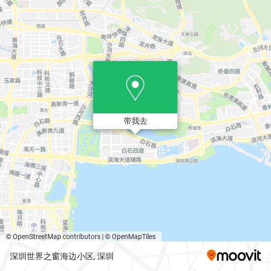 深圳世界之窗海边小区地图