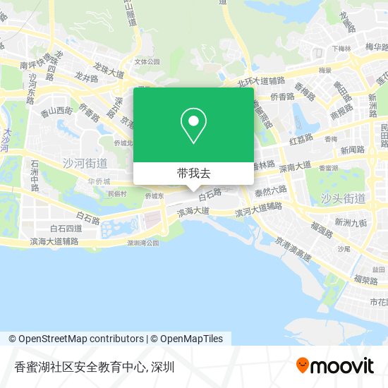 香蜜湖社区安全教育中心地图