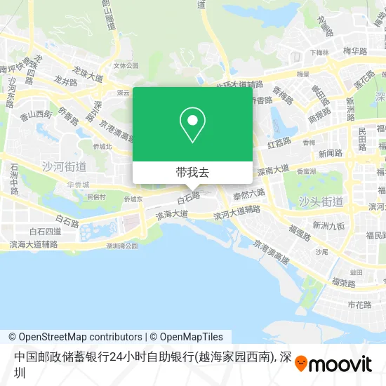 中国邮政储蓄银行24小时自助银行(越海家园西南)地图