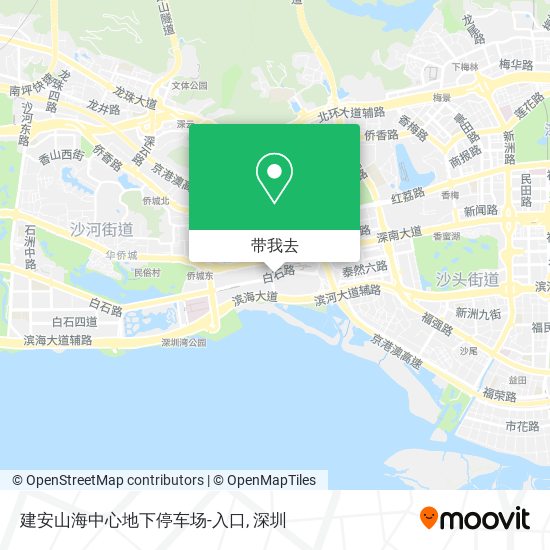 建安山海中心地下停车场-入口地图