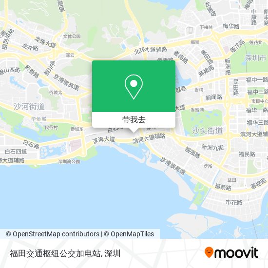福田交通枢纽公交加电站地图