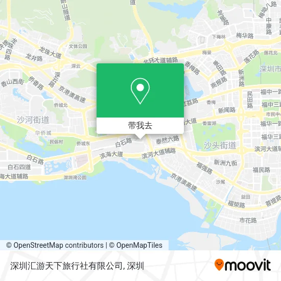 深圳汇游天下旅行社有限公司地图