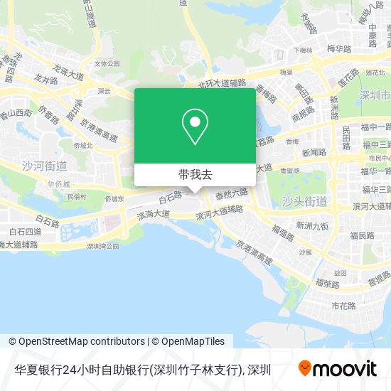 华夏银行24小时自助银行(深圳竹子林支行)地图