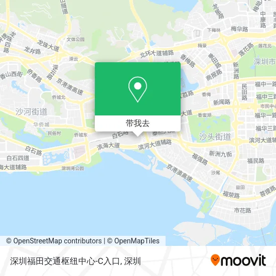 深圳福田交通枢纽中心-C入口地图